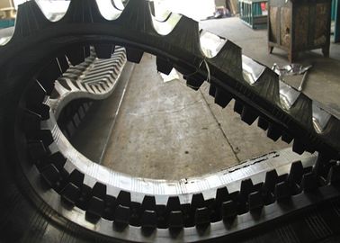 Fahrgestell-Gummi-Bahnen 232kg Yanmar werfen große 90 Millimeter herein schwarze Farbe