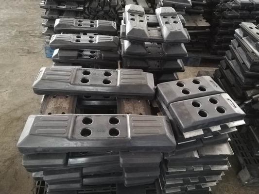 500 mm Breite 171 Pitch-Kette auf schwarzen Bagger Gummi und Stahl Gummi Pads